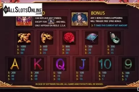Paytable screen 1. China Empress (Iconic Gaming) from Iconic Gaming