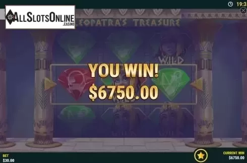 Win Screen 3. Cleopatras Prizes from Slot Factory