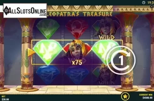 Win Screen 4. Cleopatras Prizes from Slot Factory