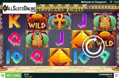 Reel Screen. Cleopatras Prizes from Slot Factory