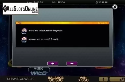 Game Rules 3. Cosmic Jewels from High 5 Games