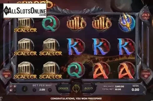 Free Spins Win Screen
