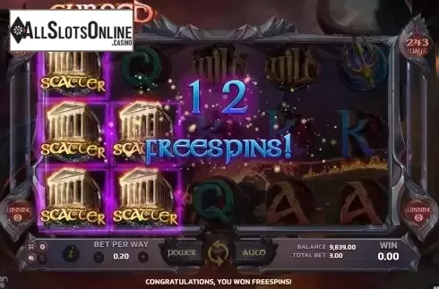 Free Spins Win Screen 2