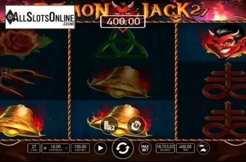 Win Screen. Demon Jack 27 from Wazdan