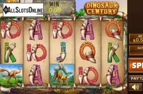 Reels screen. Dinosaur Century from PlayStar