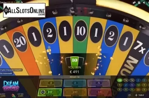 Game Screen 2. Dream Catcher (Evolution Gaming) from Evolution Gaming