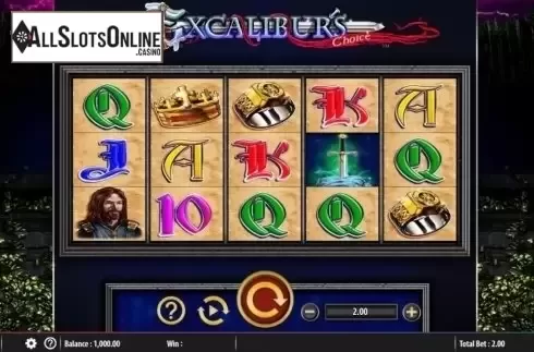 Reel Screen. Excalibur's Choice from Barcrest