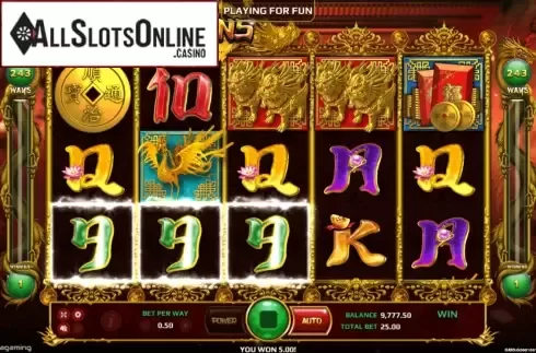 Win Screen 2. Four Dragons from EAgaming