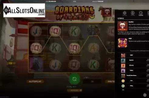 Special symbols screen