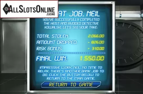 Win presentation. Heist (Betsoft) from Betsoft