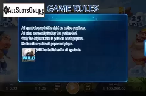 Paytable 1. Heng and Ha from KA Gaming