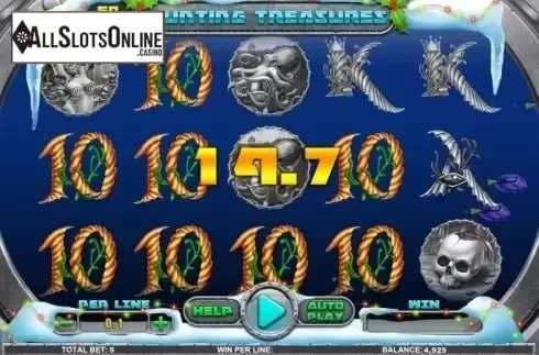 Win Screen. Hunting Treasures Christmas Edition from Spinomenal