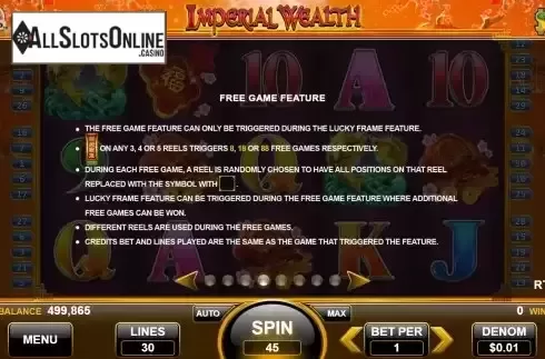 Free Game feature screen