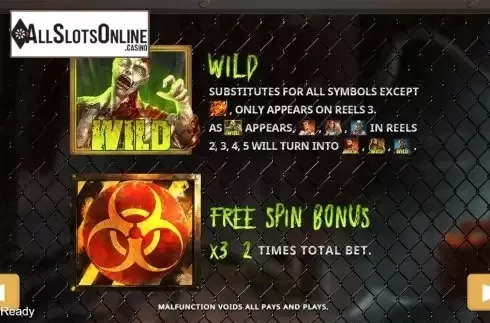Paytable . Infestation from PlayStar