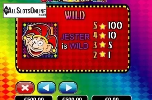 Paytable 3. Joker Jester Mini from NextGen