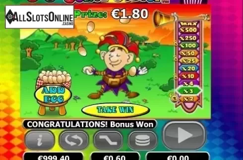 Bonus Game screen. Joker Jester Mini from NextGen