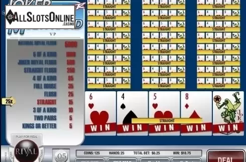 Screen6. Joker Poker (Rival) from Rival Gaming