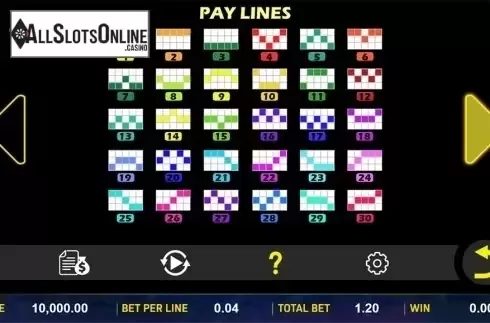 Paytable 4. Lotus Lantern from Aspect Gaming