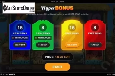 Hyper Bonus. Maui Millions from Kalamba Games