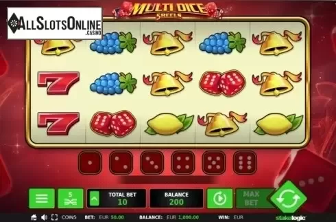 Main game. Multi Dice 5 Reels from StakeLogic