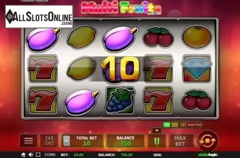 Win Screen 2. Multi Fruits Quattro from StakeLogic