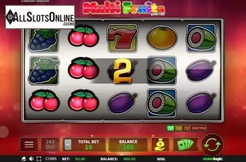 Win Screen 1. Multi Fruits Quattro from StakeLogic