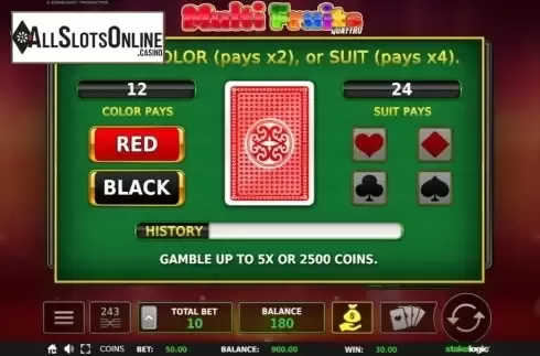 Gamble. Multi Fruits Quattro from StakeLogic