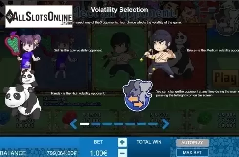 Paytable . Ping Pong King from Gamatron