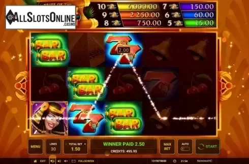 Win Screen 3. Prize of the Nile from Greentube