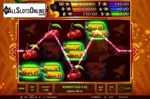 Win Screen 1. Prize of the Nile from Greentube