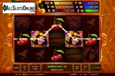 Win Screen 2. Prize of the Nile from Greentube