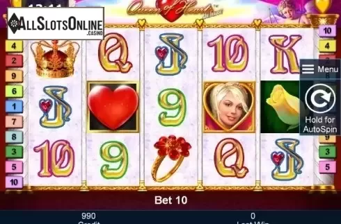 Reels. Queen of Hearts deluxe from Greentube