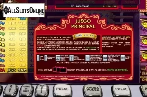 Paytable 1. RF Burlesque from R. Franco