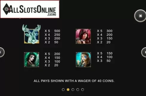 Paytable 1. Reindeer Wild Wins XL from Genesis