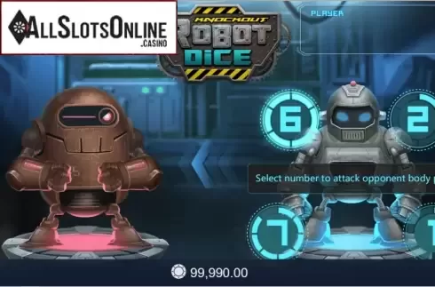 Game Screen. Robotic Dice from Banana Whale Studios