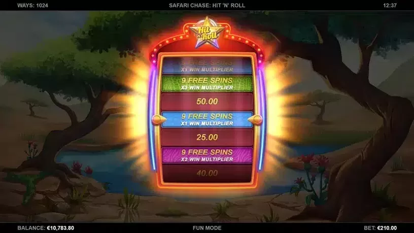 Safari Chase Hit 'n' Roll slot screenshot 3