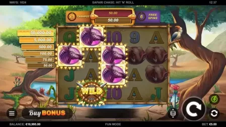 Safari Chase Hit 'n' Roll slot screenshot 2