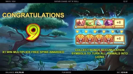 Safari Chase Hit 'n' Roll slot screenshot 4