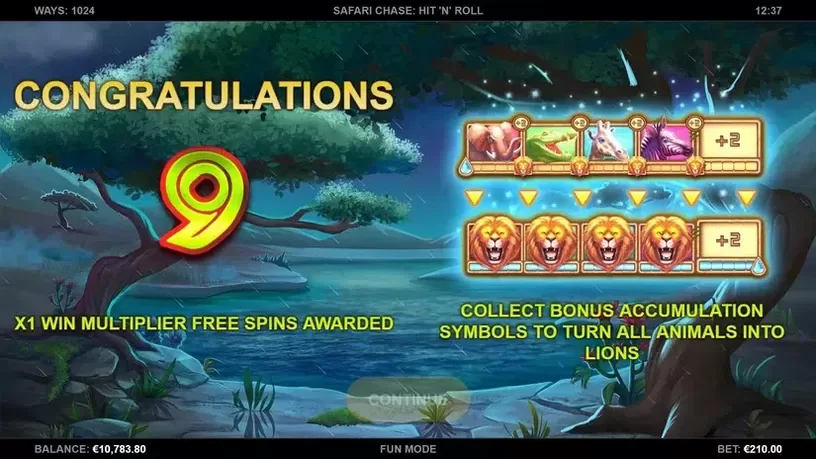 Safari Chase Hit 'n' Roll slot screenshot 4