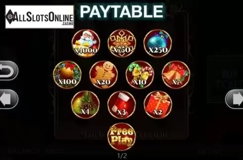 Paytable 1