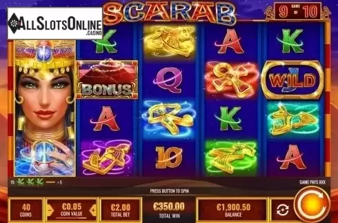 Reel Screen. Scarab from IGT