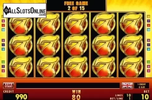 Wild Win screen. Sevens Kraze HD from Merkur