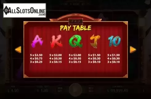Paytable screen 2