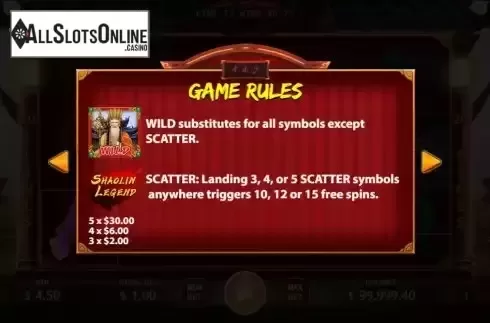 Special symbols screen