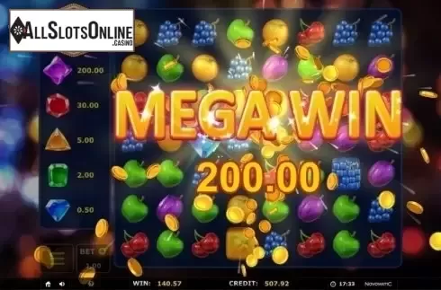 Mega Win. Sparkling Fruit Match 3 from Greentube