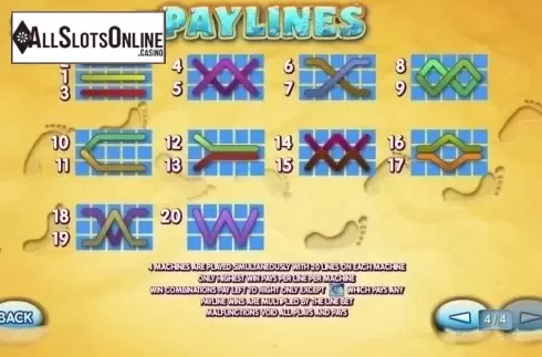 Paytable 3. Sunset Beach from Playtech