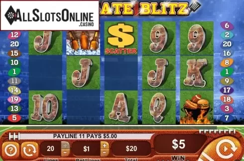 Reel Screen. Tailgate Blitz from Wager Gaming