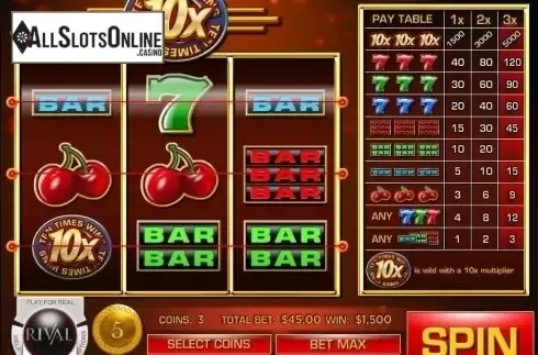 Screen4. Ten Times Wins from Rival Gaming