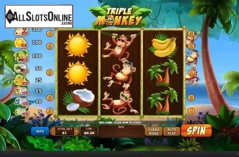 Reel Screen. Triple Monkey (Skywind Group) from Skywind Group