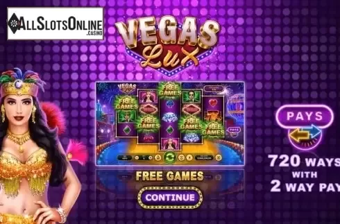 Start Screen. Vegas Lux from RTG